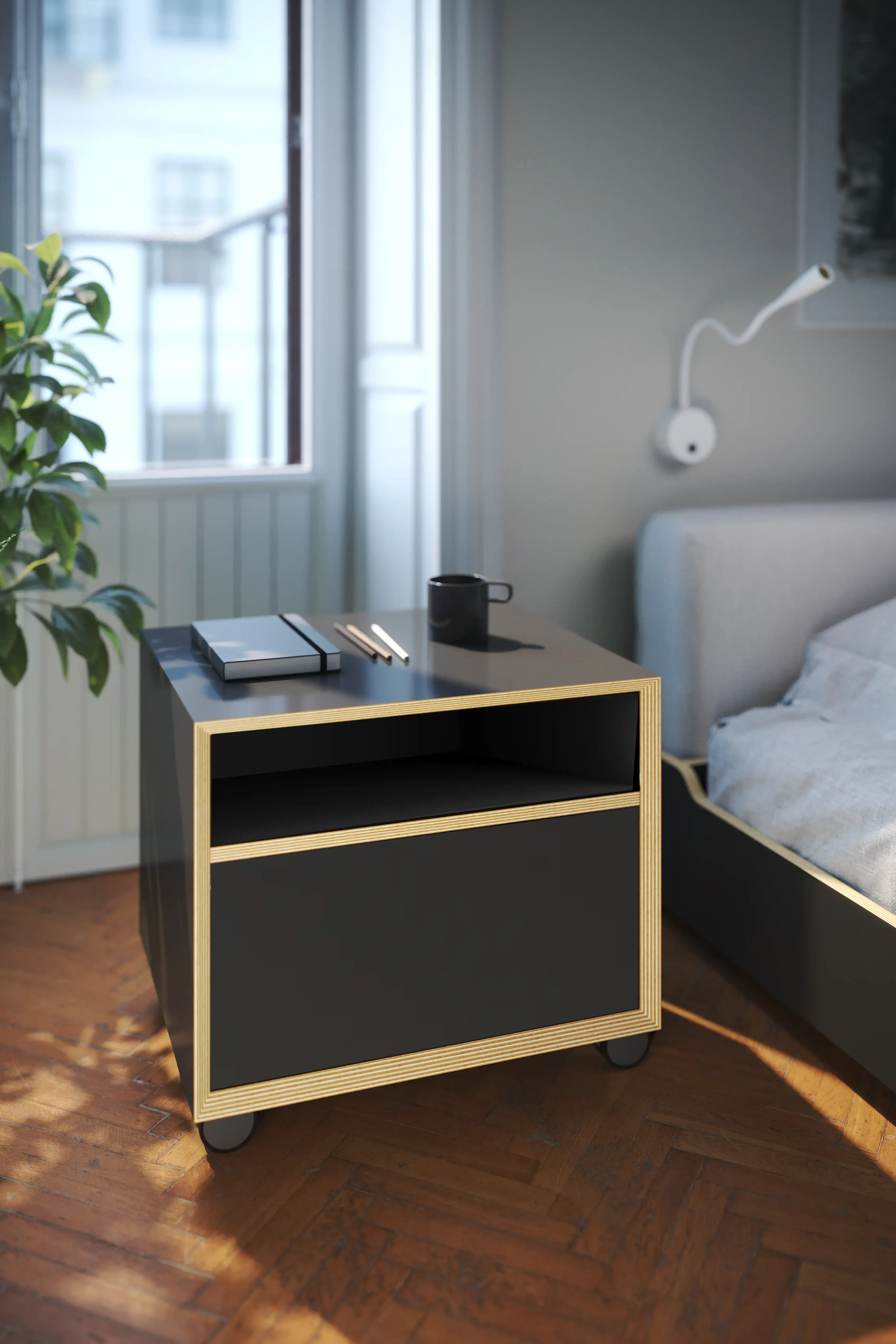 Small nightstand table with drawers discount